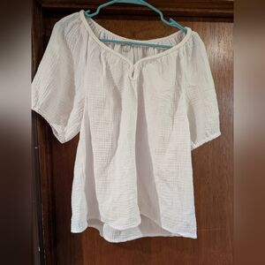 J. Crew Cream Textured Blouse